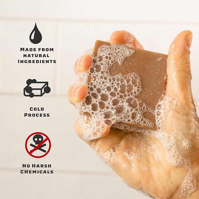 Dr. Squatch Natural Bar Soap for Men - Cold Process Soap with No Harsh Chemicals - Coconut Castaway, Wood Barrel Bourbon, Fresh Falls, Birchwood Breeze & Gold Moss (5 oz, 5-Pack)