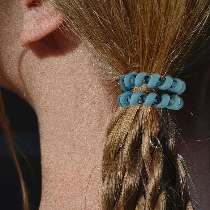 Spiral Hair Ties Set with Box-12Pcs,a Wonderful Gift for Ladies and Girls，Multicolor spiral No Damage hair quality,(12 Colors-5.5cm)