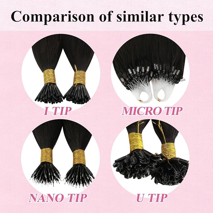 YoungSee Micro Loop Hair Extensions Real Human Hair Balayage 16In Micro Bead Hair Extensions Human Hair Dark Brown Ombre Blonde with Browns Beaded Hair Extension Soft and Silky for Prom 50g 50s