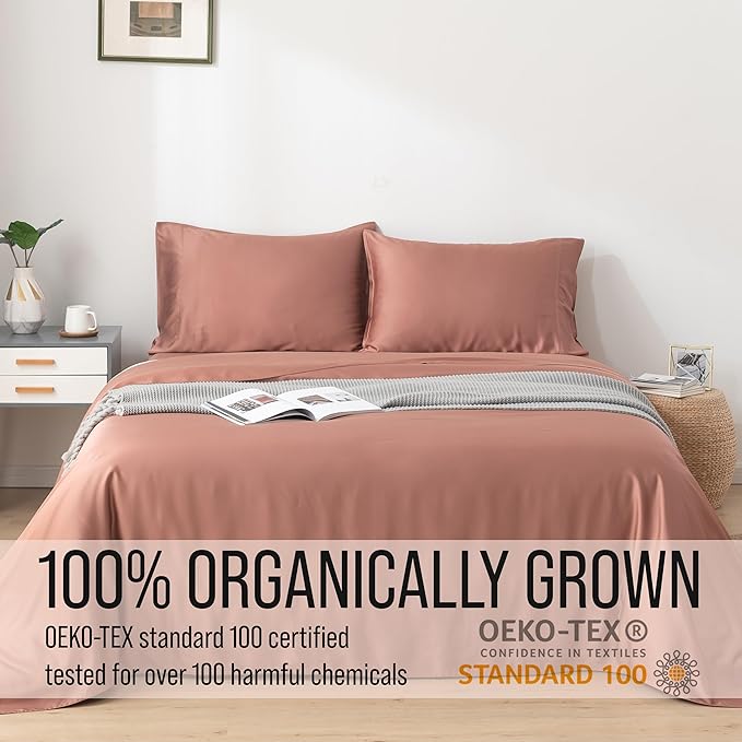 Bella Coterie | Luxury Bamboo Viscose King Size Pillowcase Set | 100% Organically Grown | Ultra Soft | Cooling | 2 Pcs [Raisin]