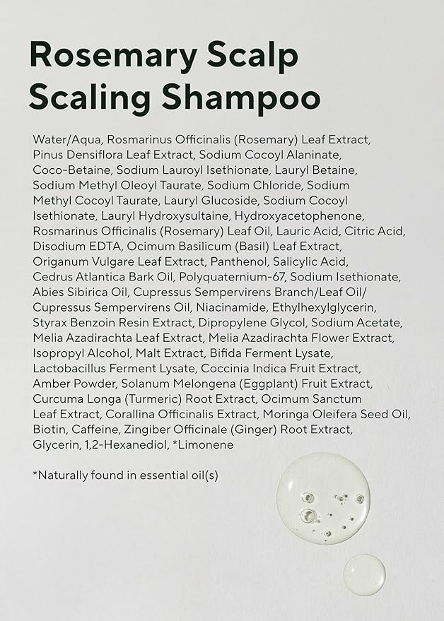 AROMATICA Rosemary Scalp Scaling Shampoo (2 packs) - Korean Hair Care with Thinning Hair Loss Natural Rosemary Essential Oil for Women Hair Growth - Free from Sulfate, Silicone, and Paraben (13.53 oz)