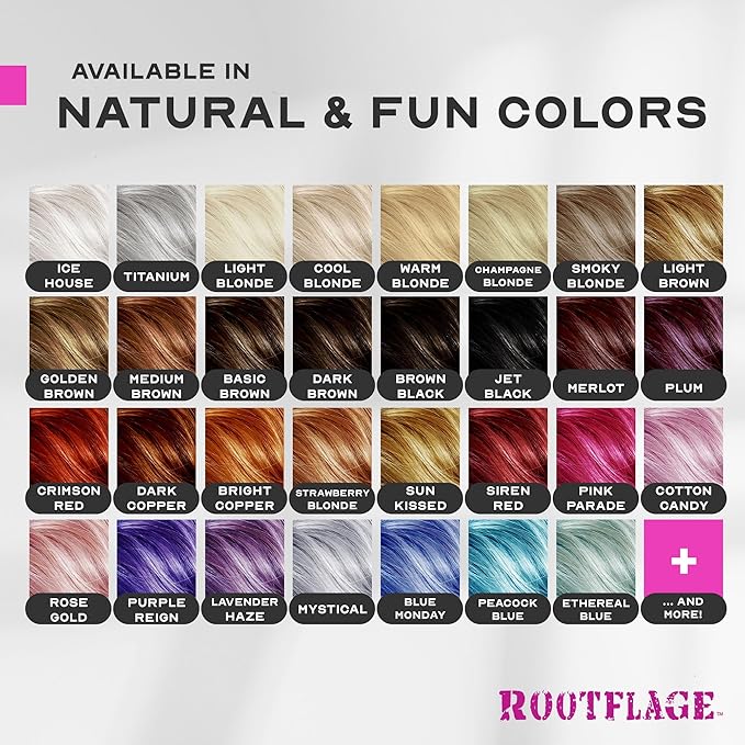 Temporary Hair Color, Fun Colored Hair Powder - Temporary Hair Dye, Root Concealer, Hair Texturizer, Kabuki Applicator with Detail Brush Included (Hello Yellow)