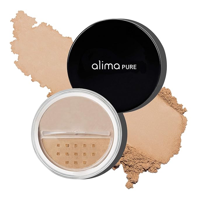 Alima Pure Matte Foundation Loose Mineral Powder Foundation Makeup, Loose Powder Makeup Oil Free Talc Free Powder, Natural Makeup Mineral Foundation Full Coverage Natural Foundation Powder .15 oz/4.5g