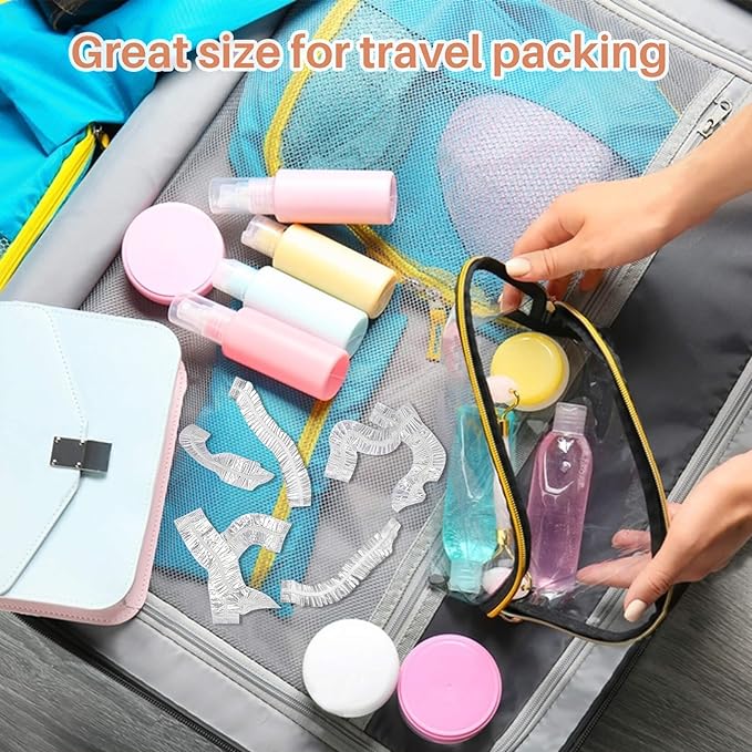 MAQIHAN 100 Disposable Shower Caps Unisex - Large Plastic Hair Caps for Deep Conditioning Shower Cap Reusable Waterproof for Women Men Hair Treatment Bath Cap for Long Hair Travel Essentials