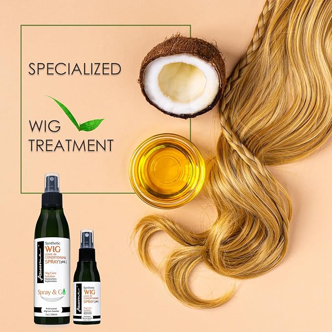 Awesome Synthetic Wig Shampoo, pH6, Professional Wig Shampoo for Synthetic Hair Wigs, Silkiness & Shine, Freshness Feeling 7 fl oz(1 set of 2)