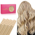 WENNALIFE Tape in Hair Extensions Human Hair, 20pcs 60g 26 inch Light Blonde Highlighted Golden Blonde Remy Hair Extensions Straight Human Hair Tape in Extensions Skin Weft Tape Extensions Human Hair