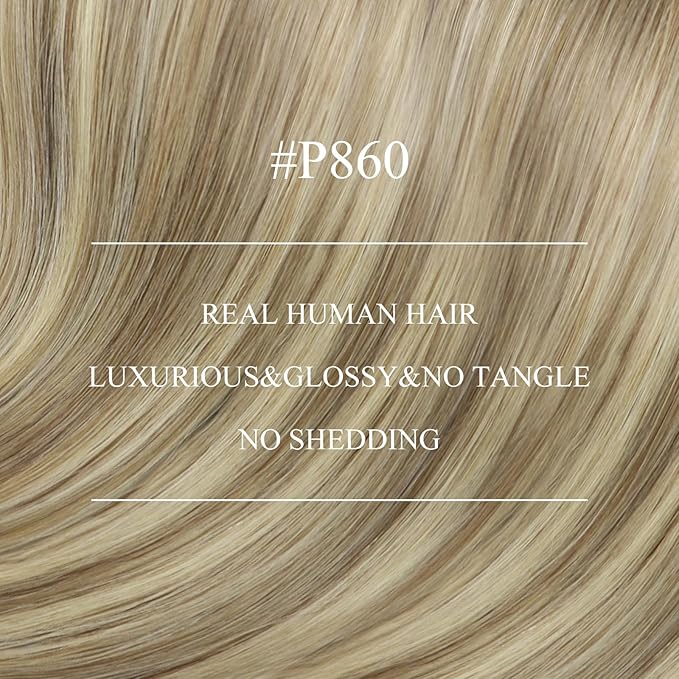 YoungSee Nano Ring Hair Extensions Human Hair Brown Highlight Blonde Nano Hair Extensions Real Human Hair Light Brown and Platinum Blonde Cold Fusion Hair Extension 18inch 50s 50g