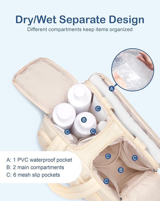 TOPDesign Travel Toiletry Bag for Women, Puffer Large Toiletry Bag, Lightweight Cosmetic Makeup Organizer with Handle for Traveling, Accessories, Essentials, Toiletries (Bandanna)