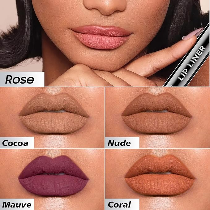 Peel Off Lip Liner Stain - Non-Stick Cup Lip Comfortable Vivid Color Peel Lip Stain Transfer-Proof & Long - Wear, Create Beauty & Charming Lip Makeup For All Skin Types with All-Day (#04 Coral)