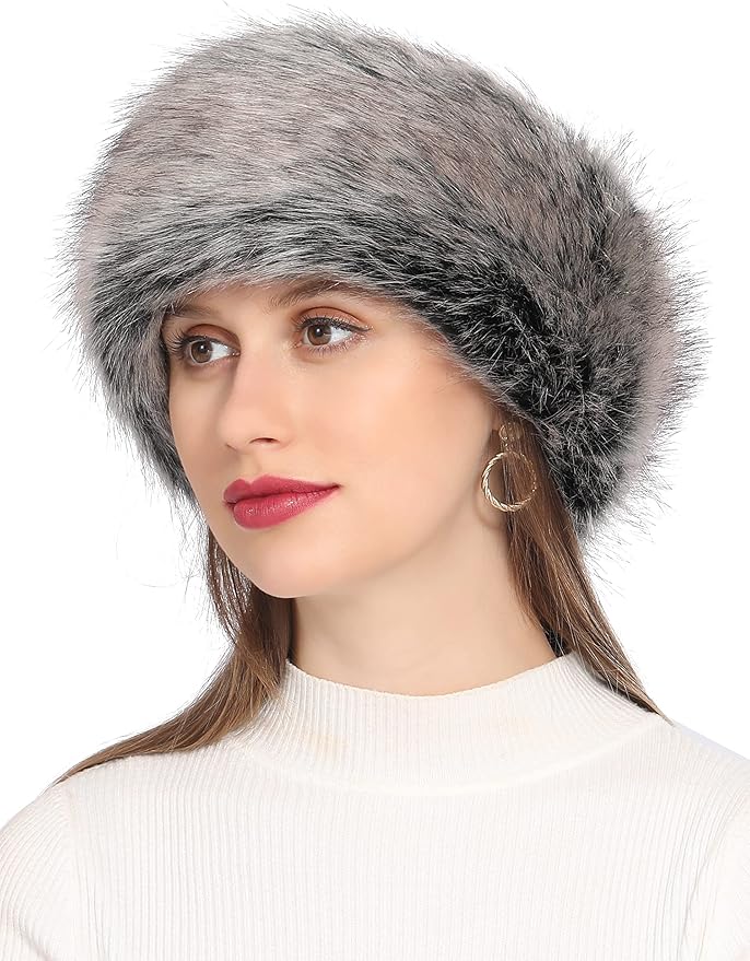 Faux Fur Headband for Women Winter Earwarmer Earmuff with Elastic