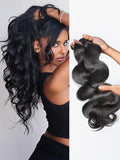 LUVME Body Wave Seamless 2 Pack 220g 14Pcs Clip in Hair Extensions Full Max with 22inch Remy Human Hair Extensions, Natural Black 100% Real Soft Hair