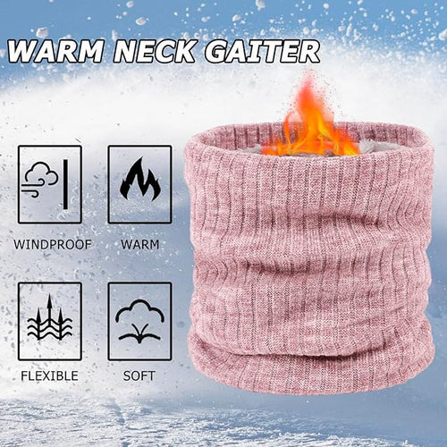 3 Pack Winter Neck Warmer & Ski Mask for Men Women Thermal Warm Fleece Face Mask Neck Gaiter Scarf Gift
