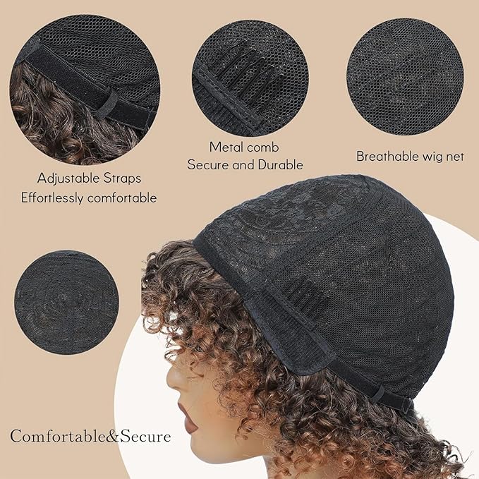 Afro Wig 15 Inch Black Women Afro Wigs African Curly Wigs Elastic Fluffy Wigs Synthetic Hair Suitable for Cosplay Daily and Party