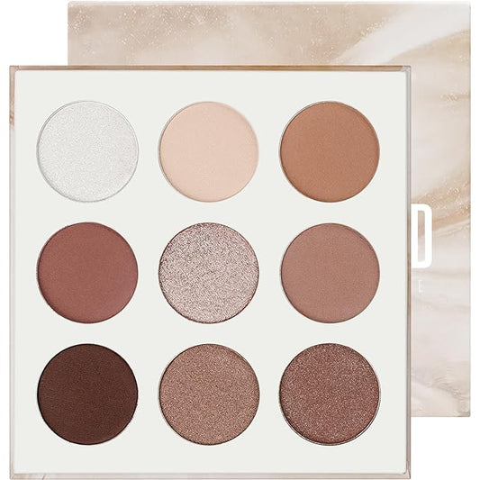 docolor Neutral Eyeshadow Palette 9 Colors Nude Brown Eyeshadow Palette Eye Shadow Palette Makeup Palettes with Velvety and Silky Finishes Highly Pigmented Mattes Shimmers Glitter Eye Makeup Palettes