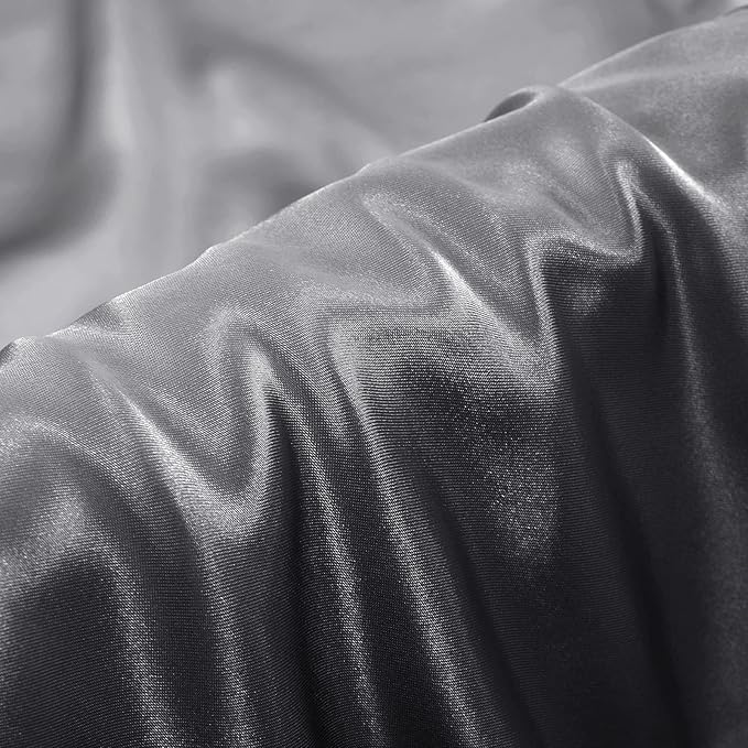 Aormenzy Satin Body Pillow Cover Set of 2, 20x54 Inches Dark Grey Case for Adults, Silky Soft & Cooling Pillowcase With Envelope Closure