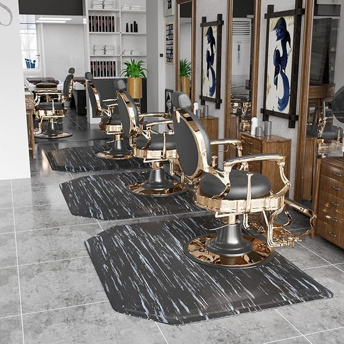 4 ft. x 5 ft. Salon Mat Anti Fatigue for Hairstylist Standing, Thick Barber Floor Mats Under Salon Chair, Hair Mat Hairdressing Barbershop Beuaty Spa Equipment