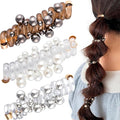 3 Pcs Creaseless Spiral Hair Ties for Women, 3 Colors Pearl Phone Cord Shape Hair Bands, Pearl Telephone Scrunchies, Coil Hair Ties for Thick, Thin, Long, Curly Hair