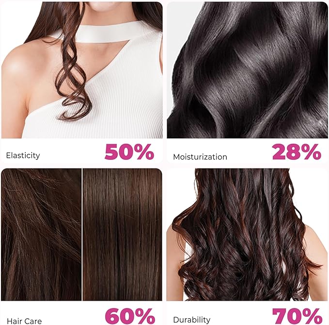 6 in 1 Air Styler Magic Hair Dryer Brush, Negative Ionic Blow Dryer Brush & 3 Heat Settings, Detachable Auto Curling & Straightening Volumizing, Frizz-Free Styling, Salon to Home Use (A-Black)