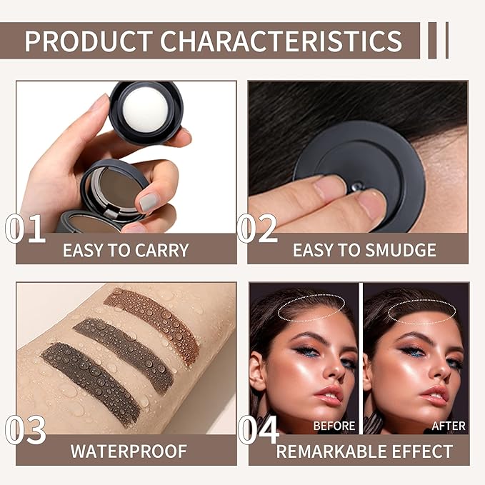 Maycheer Hairline Powder for Women - Hair Rich Shading Powder, 30 Colors Magic Root Cover Up (Chocolate 14)