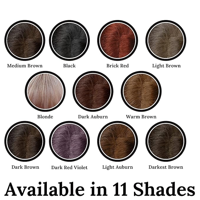 Hair Root Touch Up Powder, Light Brown - 11 True-to-Nature Root Concealer Shades, Long-lasting, Fragrance, Talc, Parabens Free, With Brush