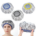 Aluminum Hair Cap Heat Cap For Deep Conditioning 3pcs Aluminum Foil Double Layer Steam Caps, Thickened Shower Cap For Hot Oil Treatment Reusable Hair Processing Caps For Home And Salon Use