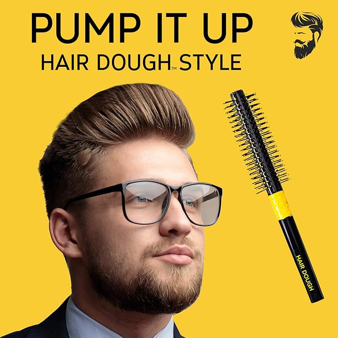 Quiff Roller Round Brush, Small is perfect to Style and Add Volume to any Short Hair, Roller Brush works great with Wax, Clay, Beard Balm, Pomade.
