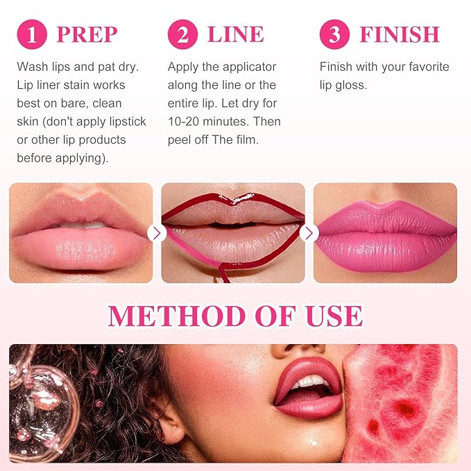 Lip Stain - Lip Stain Peel Off Long-Lasting with Matte Finish Waterproof & Transfer-Proof, Lip Liner Moisturizing & Nourishing Non-Stick Cup Highly Pigmented Color Lip Tint (05 Nude)