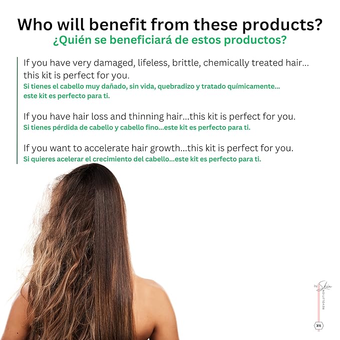 Ritual Botánico Keratina Orgánica | Treatment to Straighten, Repair and Relax Hair | All Natural, Organic & Vegan Ingredients | Product of Colombia (3 Piece Kit-Caspa Shampoo)