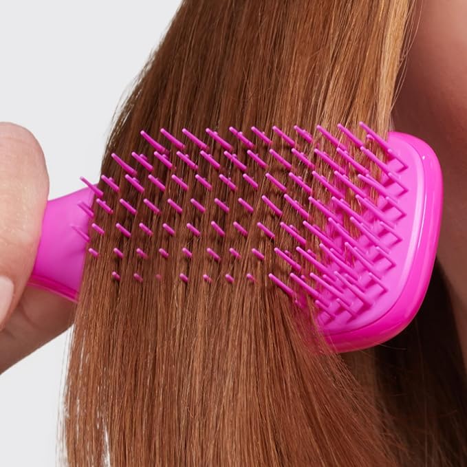 Tangle Teezer Ultimate Detangler Hairbrush, Eliminates Knots & Reduces Breakage, Mini Hair Brush for Travel, Small Hands & All Hair Types, Runway Pink