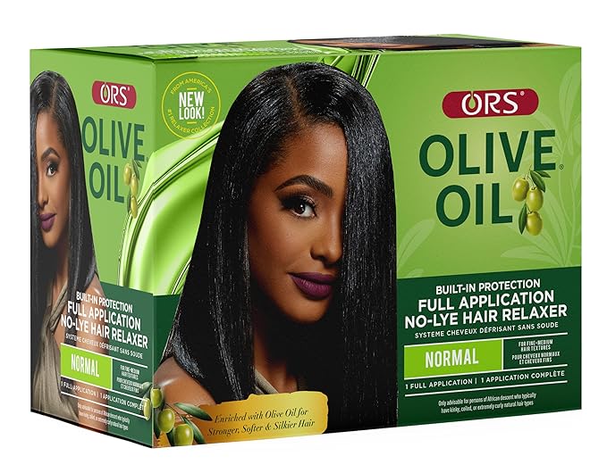 ORS Olive Oil Built-In Protection Full Application No-Lye Hair Relaxer Normal Strength (Pack of 3)