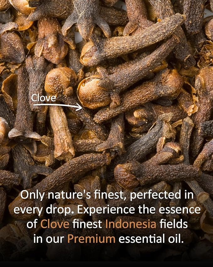 Pure Clove Essential Oil, 100% Pure Natural Clove Essential Oil, Premium Grade Essential Oils for Diffusers for Home, Skin, Care Massage, Soap Making, Aromatherapy, 4 Fl Oz | 120ml