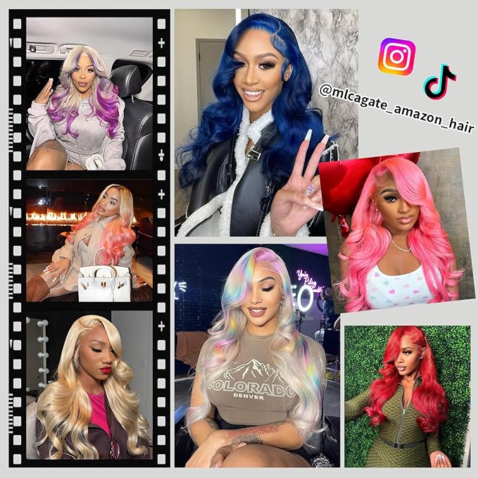 613 Hd Lace Front Wigs Human Hair 34 Inch 13X6 Glueless Full Frontal 220% Density Body Wave Blonde Wig Human Hair 100% Triple Lifespan 3X No Tangle No Shedding No Synthetic