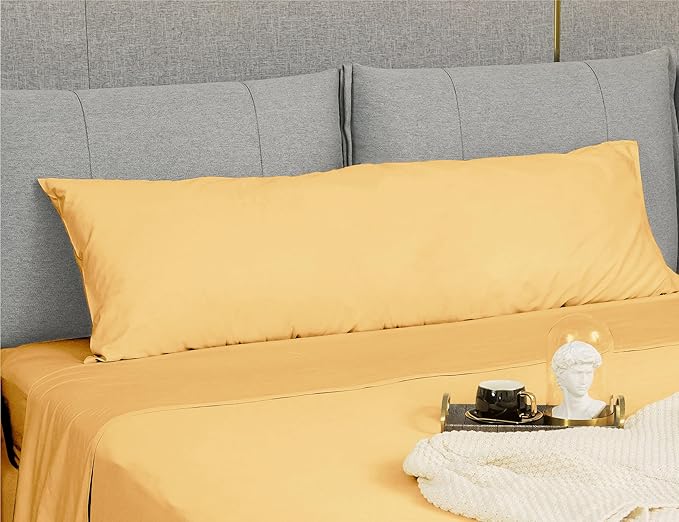 Sunflower Body Pillowcase 100% Cotton Long Pillow Cover/Case Envelope Closure 1 Pack, 21×54 inches Sheepskin, Soft and Breathable