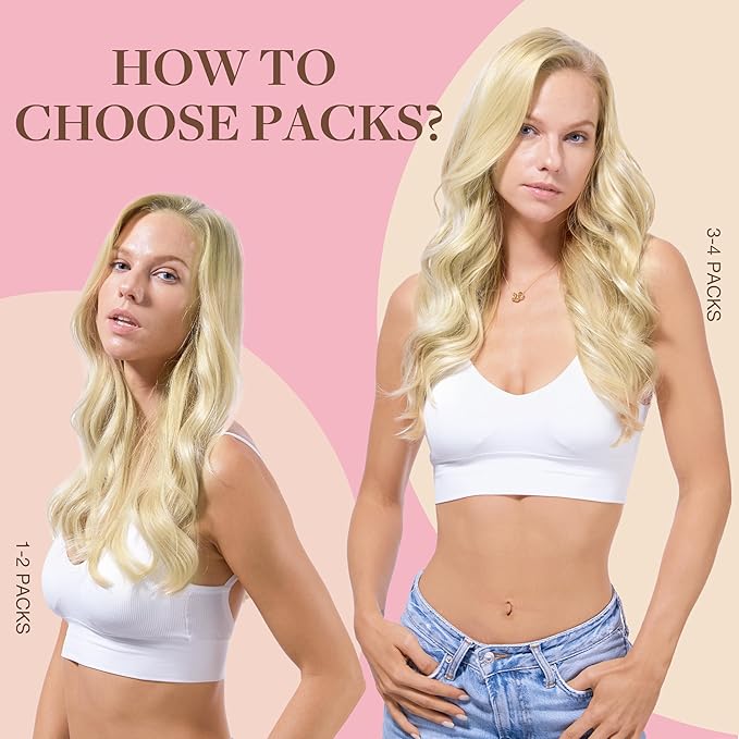 GOO GOO Tape in Hair Extensions Human Hair, 613R Bleach Blonde, 14inch 100g 40pcs, Skin Weft Seamless Invisible, Silky Straight with Thick Ends, Remy Human Hair