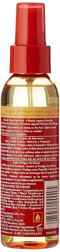Creme of Nature Argan Oil Anti-Humidity Gloss & Shine Mist With Heat Protection, Leave-In Conditioner With Strengthening Protein