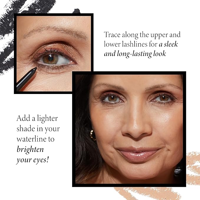 LAURA GELLER NEW YORK INKcredible Gel Eyeliner - Beige to Beige - Waterproof Smudge-proof Eyeliner Pencil - Built in Sharpener