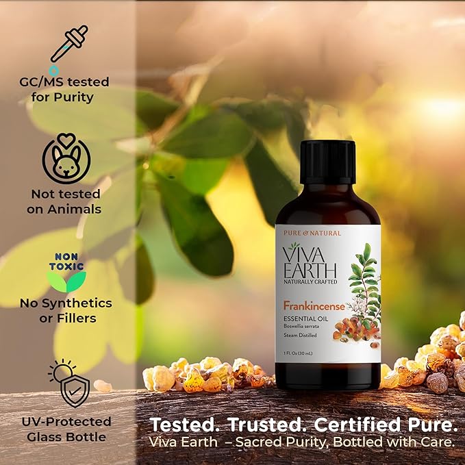 Frankincense Essential Oil – Pure and Natural Boswellia Oil for Diffusers, Skin Care, Hair and Scalp Blends, Massage, Soap and Candle Making, DIY and Home Fragrance – with Glass Dropper, 1 Fl.Oz
