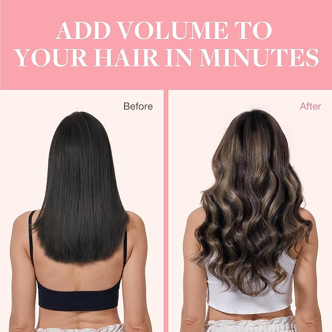 GOO GOO Clip in Hair Extensions Real Human Hair, Remy Human Hair Extensions Clip ins for Women, Natural Human Hair, 20inch 120g 7Pcs, 1B/16/1B Balayage Natural Black to Light Blonde