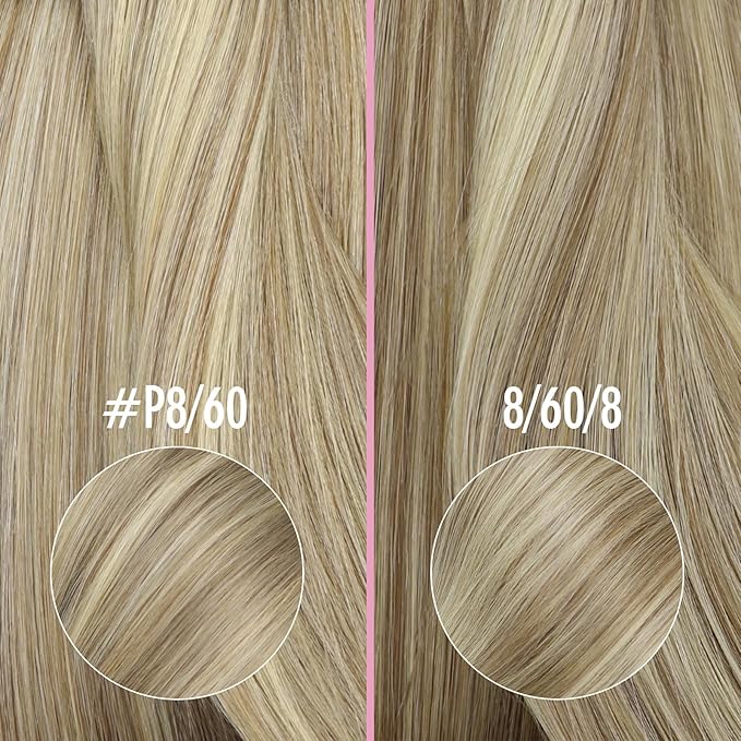YoungSee Nano Ring Hair Extensions Human Hair Brown Highlight Blonde Nano Hair Extensions Real Human Hair Light Brown and Platinum Blonde Cold Fusion Hair Extension 18inch 50s 50g