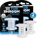 TubShroom Tub Drain Hair Catcher Strainer, 2 Pack, Clear – Drain Protector and Hair Catcher for Bathroom Drains, Fits 1.5” – 1.75” Bathtub and Shower Tub Drains