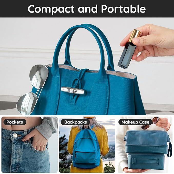 Segbeauty Atomizer Sprayer for Perfume, 10 Packs Glass Perfume Bottles Empty, 10ML Travel Refillable Perfume Bottle Portable Sprayer Atomizer Travel Accessory Toiletries Cosmetic Dispenser Bottle