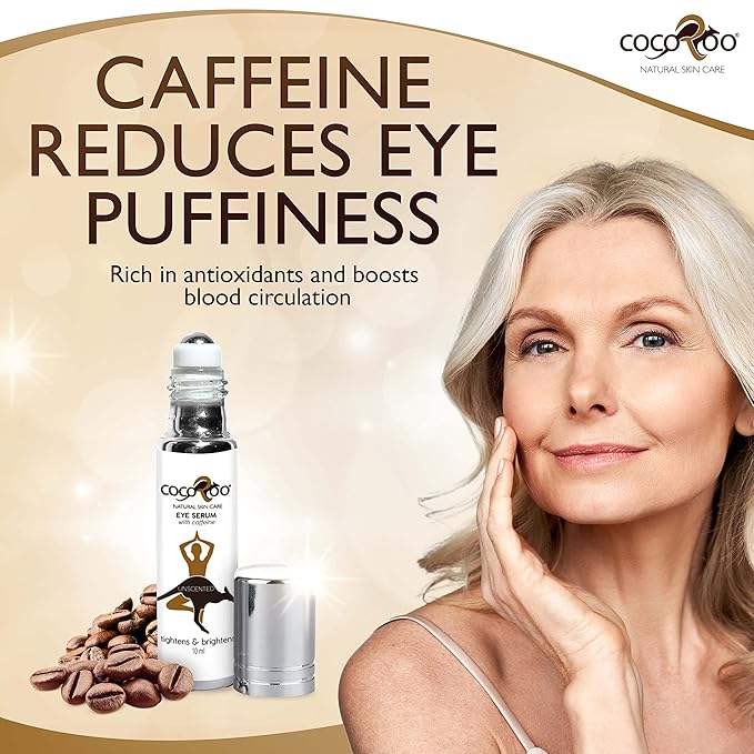 Caffeinated Eye Serum, Nutrient-Dense, 100% Pure, Natural & Vegan (Unscented)