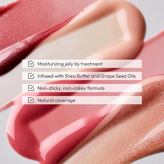 KISS NEW YORK Professional Melting Jelly Lip Balm, High Shine & Moisturizing Lip Stick, Long Lasting, Plumping Effect Look, Non-Sticky & Not Cakey, Easy Application & Natural Coverage (Brown Sugar)