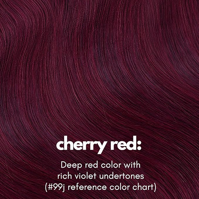 Irresistible Me Real Human Hair Extensions Clip Ins – 100% Human Hair Clip In Extensions for Length & Volume – Invisible Extension – Heat Resistant & Dyeable – Cherry Red, 20 Inches