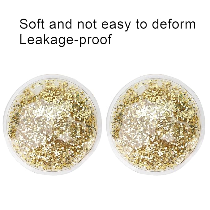 Gel Eye Pack, Hot Cold Compress Eye Gel Ice Packs Reusable Cooling Eye Cover for Dark Circles Puffiness Cold Eye Girl Women(Gold)