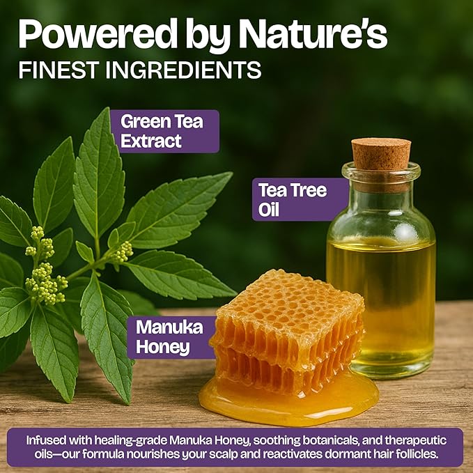 Psoriasis Shampoo for Eczema, and Folliculitis Treatment - Seborrheic Dermatitis Antifungal Shampoo for Ringworm, Acne, Flaking, Dry & Itchy Scalp Treatment - Psoriasis Relief with Manuka Honey