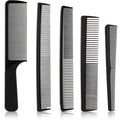 5 Pieces Hair Cutting Comb Barber Hair Styling Combs Fine Teeth Carbon Hairbrush Set Anti Static Heat Resistant Hairdressing Tapered Hairbrush for Men Women