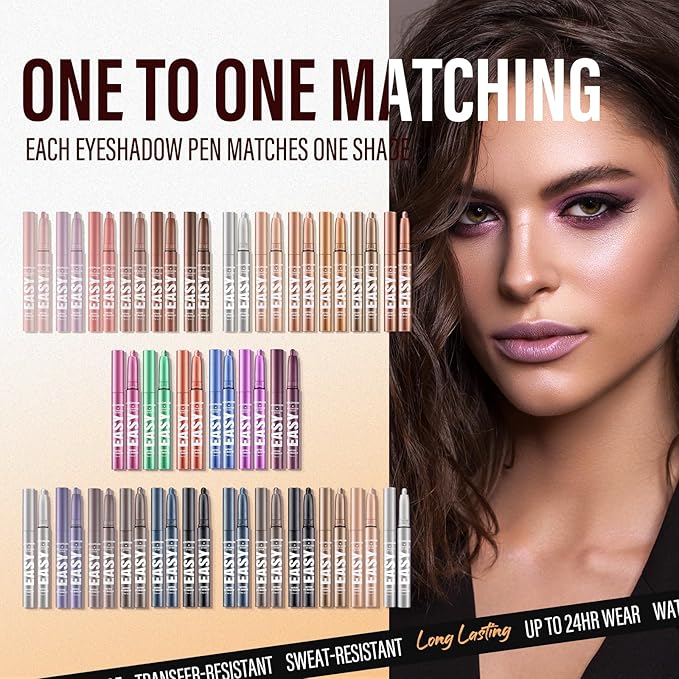 Jolilab Eyeshadow Stick Set, 6 Colors Matte Professional Bright-Colored Contouring and Highlight Stick, Cream Waterproof Long Lasting High Pigmented Eye Shadow(6, Set C)