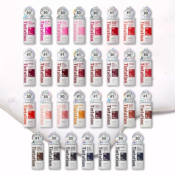 Red by Kiss Tintation Semi-Permanent Hair Color, Aloe Vera Water Based, Argan Oil, Olive Oil, Collagen & Keratin, Long-Lasting Color Dye (Rose Gold, 2 Pk, 5 Fl Oz)