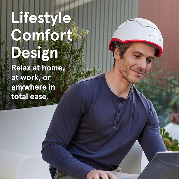 iRestore Professional Laser Red Light Therapy for Hair Growth System - FDA Cleared Hair Loss, Hair Thinning & Alopecia Treatment for Men & Women - 282 Lasers & LEDs